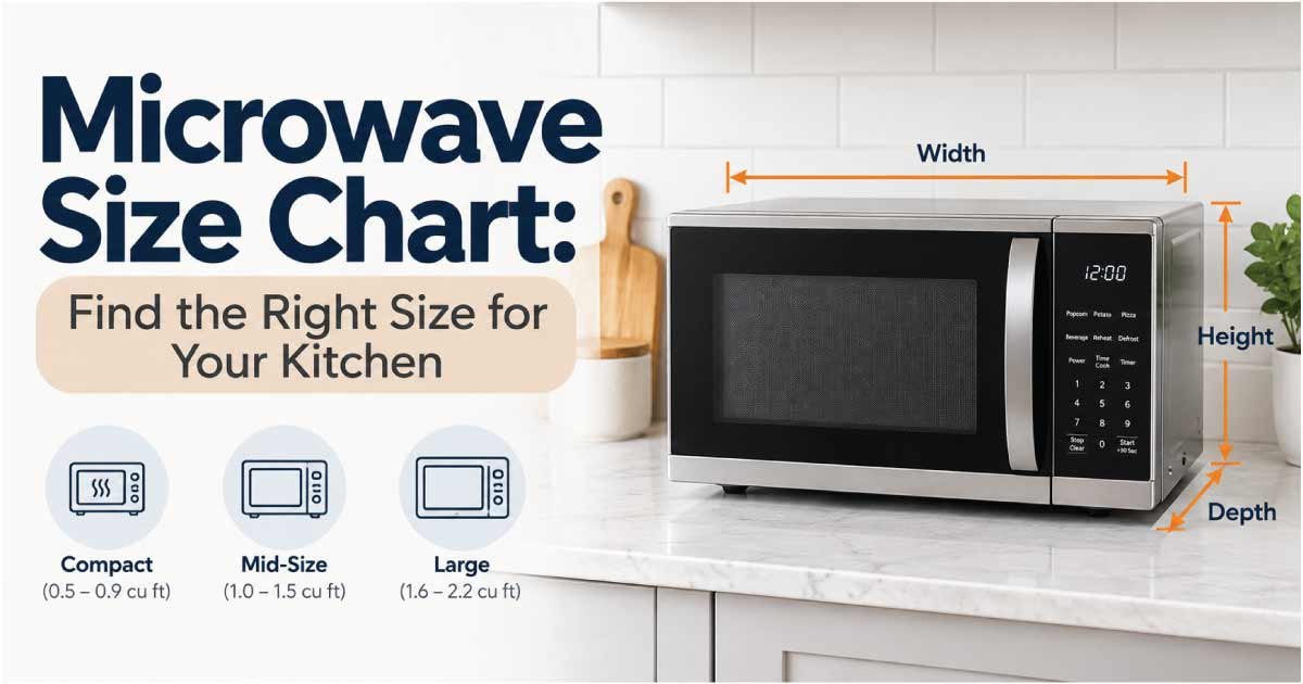 Microwave Size chart