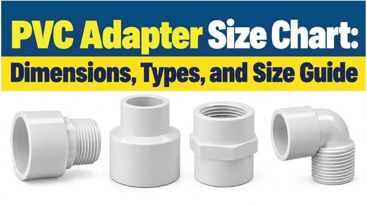 PVC Adapter Size Chart