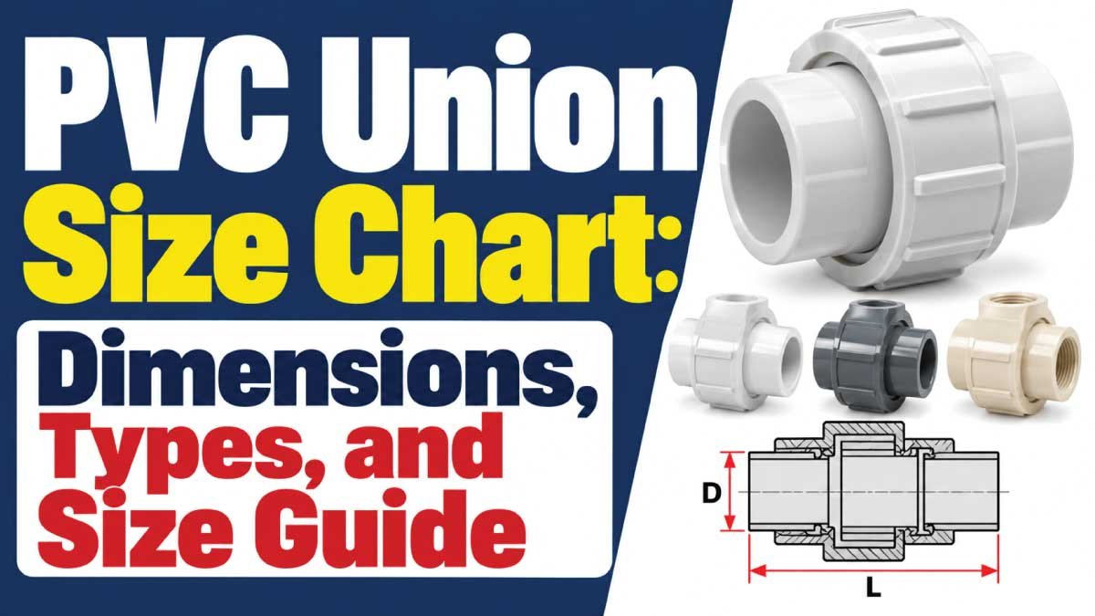 PVC Union Size Chart
